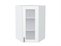 Кухонный  Шкаф верхний угловой остекленный Лофт Белый, Super White, 920, каркас ЛДСП  Белый, фасад МДФ/Стекло  Super White,  920*600*600 sppr5VVTtoAR55275