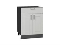 Кухонный  Шкаф нижний с 2-мя дверцами и ящиком Лофт Graphite, Grey Silk, 600, каркас ЛДСП  Graphite, фасад МДФ  Grey Silk,  816*600*480 sppr5VVTtoAR69711
