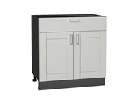 Кухонный  Шкаф нижний с 2-мя дверцами и ящиком Лофт Graphite, Grey Silk, 800, каркас ЛДСП  Graphite, фасад МДФ  Grey Silk,  816*800*480 sppr5VVTtoAR69712