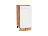 Кухонный  Шкаф нижний с 1-ой дверцей Лофт Дуб Вотан, Super White, 400, каркас ЛДСП  Дуб Вотан, фасад МДФ  Super White,  816*400*480 sppr5VVTtoAR63354