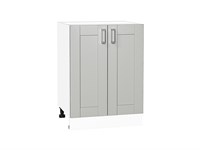 Кухонный  Шкаф нижний с 2-мя дверцами Лофт Белый, Grey Silk, 600, каркас ЛДСП  Белый, фасад МДФ  Grey Silk,  816*600*480 sppr5VVTtoAR69713
