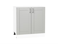 Кухонный  Шкаф нижний с 2-мя дверцами Лофт Белый, Grey Silk, 800, каркас ЛДСП  Белый, фасад МДФ  Grey Silk,  816*800*480 sppr5VVTtoAR69714