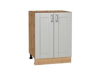 Кухонный  Шкаф нижний с 2-мя дверцами Лофт Дуб Вотан, Grey Silk, 600, каркас ЛДСП  Дуб Вотан, фасад МДФ  Grey Silk,  816*600*480 sppr5VVTtoAR69715