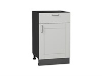 Кухонный  Шкаф нижний с 1-ой дверцей и ящиком Лофт Graphite, Grey Silk, 500, каркас ЛДСП  Graphite, фасад МДФ  Grey Silk,  816*500*480 sppr5VVTtoAR69685