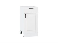 Кухонный  Шкаф нижний с 1-ой дверцей и ящиком Лофт Белый, Super White, 400, каркас ЛДСП  Белый, фасад МДФ  Super White,  816*400*478 sppr5VVTtoAR55295