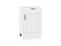 Кухонный  Шкаф нижний с 1-ой дверцей и ящиком Лофт Белый, Super White, 500, каркас ЛДСП  Белый, фасад МДФ  Super White,  816*500*480 sppr5VVTtoAR55296