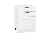 Кухонный  Шкаф нижний с 3-мя ящиками Лофт Белый, Super White, 600, каркас ЛДСП  Белый, фасад МДФ  Super White,  816*600*480 sppr5VVTtoAR55544
