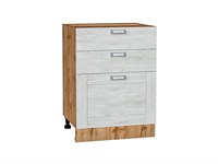 Кухонный  Шкаф нижний с 3-мя ящиками Лофт Дуб Вотан, Nordic Oak, 600, каркас ЛДСП  Дуб Вотан, фасад МДФ  Nordic Oak,  816*600*480 sppr5VVTtoAR63396