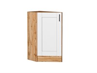 Кухонный  Шкаф нижний торцевой Лофт Дуб Вотан, Super White, каркас ЛДСП  Дуб Вотан, фасад МДФ  Super White,  816*296*554 sppr5VVTtoAR63403