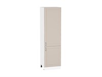 Кухонный  Шкаф пенал с 2-мя дверцами Лофт Белый, Cream Silk, 2140, 600, каркас ЛДСП  Белый, фасад МДФ  Cream Silk,  2132*600*576 sppr5VVTtoAR71612