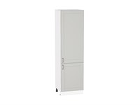 Кухонный  Шкаф пенал с 2-мя дверцами Лофт Белый, Grey Silk, 2140, 600, каркас ЛДСП  Белый, фасад МДФ  Grey Silk,  2132*600*576 sppr5VVTtoAR69747