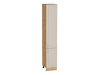 Кухонный  Шкаф пенал с 2-мя дверцами Лофт Дуб Вотан, Cream Silk, 2340, 400, каркас ЛДСП  Дуб Вотан, фасад МДФ  Cream Silk,  2336*400*576 sppr5VVTtoAR71617