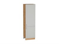 Кухонный  Шкаф пенал с 2-мя дверцами Лофт Дуб Вотан, Grey Silk, 2140, 600, каркас ЛДСП  Дуб Вотан, фасад МДФ  Grey Silk,  2132*600*576 sppr5VVTtoAR69751