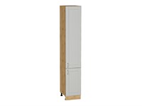 Кухонный  Шкаф пенал с 2-мя дверцами Лофт Дуб Вотан, Grey Silk, 2340, 400, каркас ЛДСП  Дуб Вотан, фасад МДФ  Grey Silk,  2336*400*576 sppr5VVTtoAR69752