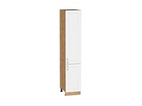 Кухонный  Шкаф пенал с 2-мя дверцами Лофт Дуб Вотан, White Silk, 2140, 400, каркас ЛДСП  Дуб Вотан, фасад МДФ  White Silk,  2132*400*576 sppr5VVTtoAR63426