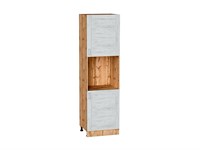 Кухонный  Шкаф пенал с 2-мя дверцами под технику Лофт Дуб Вотан, Nordic Oak, 2140, каркас ЛДСП  Дуб Вотан, фасад МДФ  Nordic Oak,  2132*600*576 sppr5VVTtoAR63422