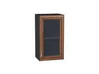 Кухонный  Шкаф верхний с 1-ой остекленной дверцей Шале Graphite, Brown Dreamline, 720, 400, каркас ЛДСП  Graphite, фасад МДФ/Стекло  Brown Dreamline,  716*400*320 sppr5VVTtoAR53806