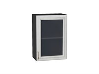 Кухонный  Шкаф верхний с 1-ой остекленной дверцей Шале Graphite, White Dreamline, 720, 500, каркас ЛДСП  Graphite, фасад МДФ/Стекло  White Dreamline,  716*500*320 sppr5VVTtoAR53795