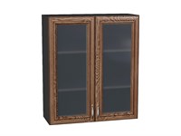 Кухонный  Шкаф верхний с 2-мя остекленными дверцами Шале Graphite, Brown Dreamline, 920, 800, каркас ЛДСП  Graphite, фасад   Brown Dreamline,  920*800*302 sppr5VVTtoAR53842
