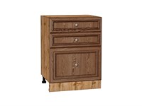 Кухонный  Шкаф нижний с 3-мя ящиками Шале Дуб Вотан, Brown Dreamline, 600, каркас ЛДСП  Дуб Вотан, фасад МДФ  Brown Dreamline,  816*600*480 sppr5VVTtoAR61393