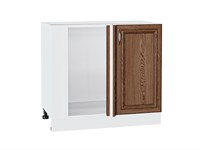 Кухонный  Шкаф нижний угловой Шале Белый, Brown Dreamline, каркас ЛДСП  Белый, фасад МДФ  Brown Dreamline,  816*890*480 sppr5VVTtoAR54009