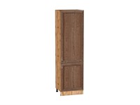 Кухонный  Шкаф пенал с 2-мя дверцами Шале Дуб Вотан, Brown Dreamline, 2140, 600, каркас ЛДСП  Дуб Вотан, фасад МДФ  Brown Dreamline,  2132*600*576 sppr5VVTtoAR61408