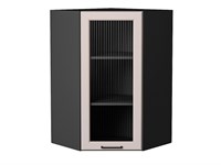 Кухонный  Шкаф верхний угловой остекленный Барселона Graphite, Кашемир, 920, каркас ЛДСП  Graphite, фасад МДФ/Стекло  Кашемир,  920*600*606 sppr5VVTtoAR53275