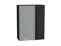 Кухонный  Шкаф верхний прямой угловой Квадро Graphite, Аквамарин, 920, каркас ЛДСП  Graphite, фасад МДФ  Аквамарин,  920*700*345 sppr5VVTtoAR72944
