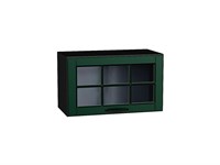 Кухонный  Шкаф верхний горизонтальный остекленный Дублин Graphite, Special Green, 600, каркас ЛДСП  Graphite, фасад МДФ/Стекло  Special Green,  358*600*318 sppr5VVTtoAR74274