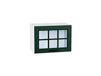 Кухонный  Шкаф верхний горизонтальный остекленный Дублин Белый, Special Green, 500, каркас ЛДСП  Белый, фасад МДФ/Стекло  Special Green,  358*500*318 sppr5VVTtoAR74261