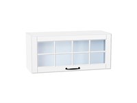 Кухонный  Шкаф верхний горизонтальный остекленный Дублин Белый, Special White, 800, каркас ЛДСП  Белый, фасад МДФ/Стекло  Special White,  358*800*318 sppr5VVTtoAR74260