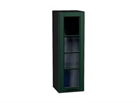 Кухонный  Шкаф верхний с 1-ой остекленной дверцей Дублин Graphite, Special Green, 920, 300, каркас ЛДСП  Graphite, фасад МДФ/Стекло  Special Green,  920*300*318 sppr5VVTtoAR74339