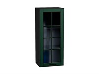 Кухонный  Шкаф верхний с 1-ой остекленной дверцей Дублин Graphite, Special Green, 920, 400, каркас ЛДСП  Graphite, фасад МДФ/Стекло  Special Green,  920*400*318 sppr5VVTtoAR74340