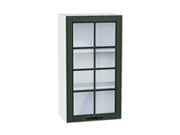 Кухонный  Шкаф верхний с 1-ой остекленной дверцей Дублин Белый, Special Green, 920, 500, каркас ЛДСП  Белый, фасад МДФ/Стекло  Special Green,  920*500*318 sppr5VVTtoAR74323