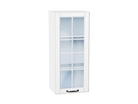 Кухонный  Шкаф верхний с 1-ой остекленной дверцей Дублин Белый, Special White, 920, 400, каркас ЛДСП  Белый, фасад МДФ/Стекло  Special White,  920*400*318 sppr5VVTtoAR74316