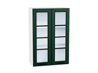 Кухонный  Шкаф верхний с 2-мя остекленными дверцами Дублин Белый, Special Green, 920, 600, каркас ЛДСП  Белый, фасад МДФ/Стекло  Special Green,  920*600*318 sppr5VVTtoAR74294