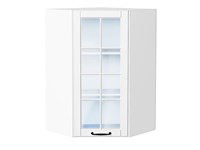Кухонный  Шкаф верхний угловой остекленный Дублин Белый, Special White, 920, каркас ЛДСП  Белый, фасад МДФ/Стекло  Special White,  920*600*600 sppr5VVTtoAR74277