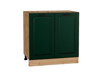 Кухонный  Шкаф нижний с 2-мя дверцами Дублин Дуб Вотан, Special Green, 800, каркас ЛДСП  Дуб Вотан, фасад МДФ  Special Green,  816*800*478 sppr5VVTtoAR73528