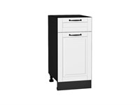 Кухонный  Шкаф нижний с 1-ой дверцей и ящиком Дублин Graphite, Special White, 400, каркас ЛДСП  Graphite, фасад МДФ  Special White,  816*400*478 sppr5VVTtoAR73481