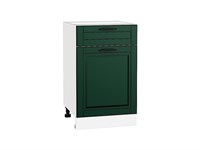 Кухонный  Шкаф нижний с 1-ой дверцей и ящиком Дублин Белый, Special Green, 500, каркас ЛДСП  Белый, фасад МДФ  Special Green,  816*500*478 sppr5VVTtoAR73472