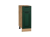 Кухонный  Шкаф нижний с 1-ой дверцей и ящиком Дублин Дуб Вотан, Special Green, 300, каркас ЛДСП  Дуб Вотан, фасад МДФ  Special Green,  816*300*478 sppr5VVTtoAR73474