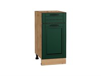 Кухонный  Шкаф нижний с 1-ой дверцей и ящиком Дублин Дуб Вотан, Special Green, 400, каркас ЛДСП  Дуб Вотан, фасад МДФ  Special Green,  816*400*478 sppr5VVTtoAR73476