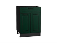 Кухонный  Шкаф нижний с 2-мя дверцами и ящиком Дублин Graphite, Special Green, 600, каркас ЛДСП  Graphite, фасад МДФ  Special Green,  816*600*478 sppr5VVTtoAR73577