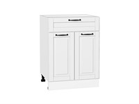 Кухонный  Шкаф нижний с 2-мя дверцами и ящиком Дублин Белый, Special White, 600, каркас ЛДСП  Белый, фасад МДФ  Special White,  816*600*478 sppr5VVTtoAR73557