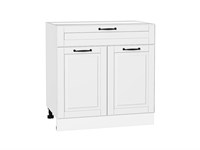 Кухонный  Шкаф нижний с 2-мя дверцами и ящиком Дублин Белый, Special White, 800, каркас ЛДСП  Белый, фасад МДФ  Special White,  816*800*478 sppr5VVTtoAR73558