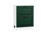 Кухонный  Шкаф нижний с 2-мя ящиками Дублин Белый, Special Green, каркас ЛДСП  Белый, фасад МДФ  Special Green,  816*600*478 sppr5VVTtoAR73543