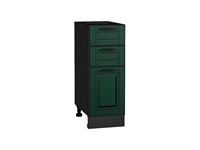 Кухонный  Шкаф нижний с 3-мя ящиками Дублин Graphite, Special Green, 300, каркас ЛДСП  Graphite, фасад МДФ  Special Green,  816*300*478 sppr5VVTtoAR73638