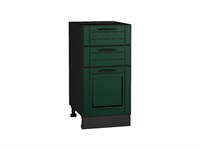 Кухонный  Шкаф нижний с 3-мя ящиками Дублин Graphite, Special Green, 400, каркас ЛДСП  Graphite, фасад МДФ  Special Green,  816*400*478 sppr5VVTtoAR73643