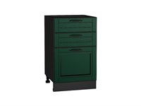 Кухонный  Шкаф нижний с 3-мя ящиками Дублин Graphite, Special Green, 500, каркас ЛДСП  Graphite, фасад МДФ  Special Green,  816*500*478 sppr5VVTtoAR73648