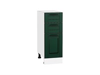 Кухонный  Шкаф нижний с 3-мя ящиками Дублин Белый, Special Green, 300, каркас ЛДСП  Белый, фасад МДФ  Special Green,  816*300*478 sppr5VVTtoAR73592